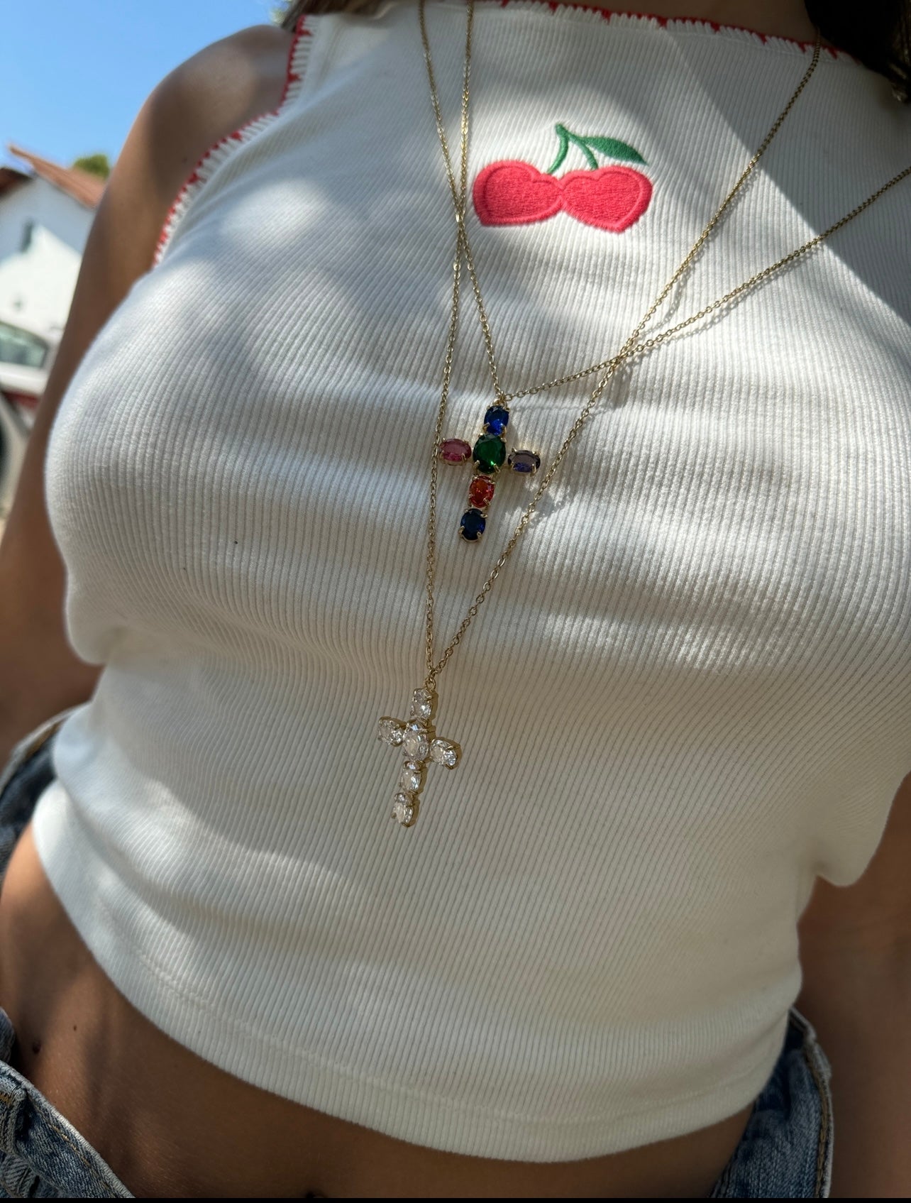 Collana lunga croce Luxury